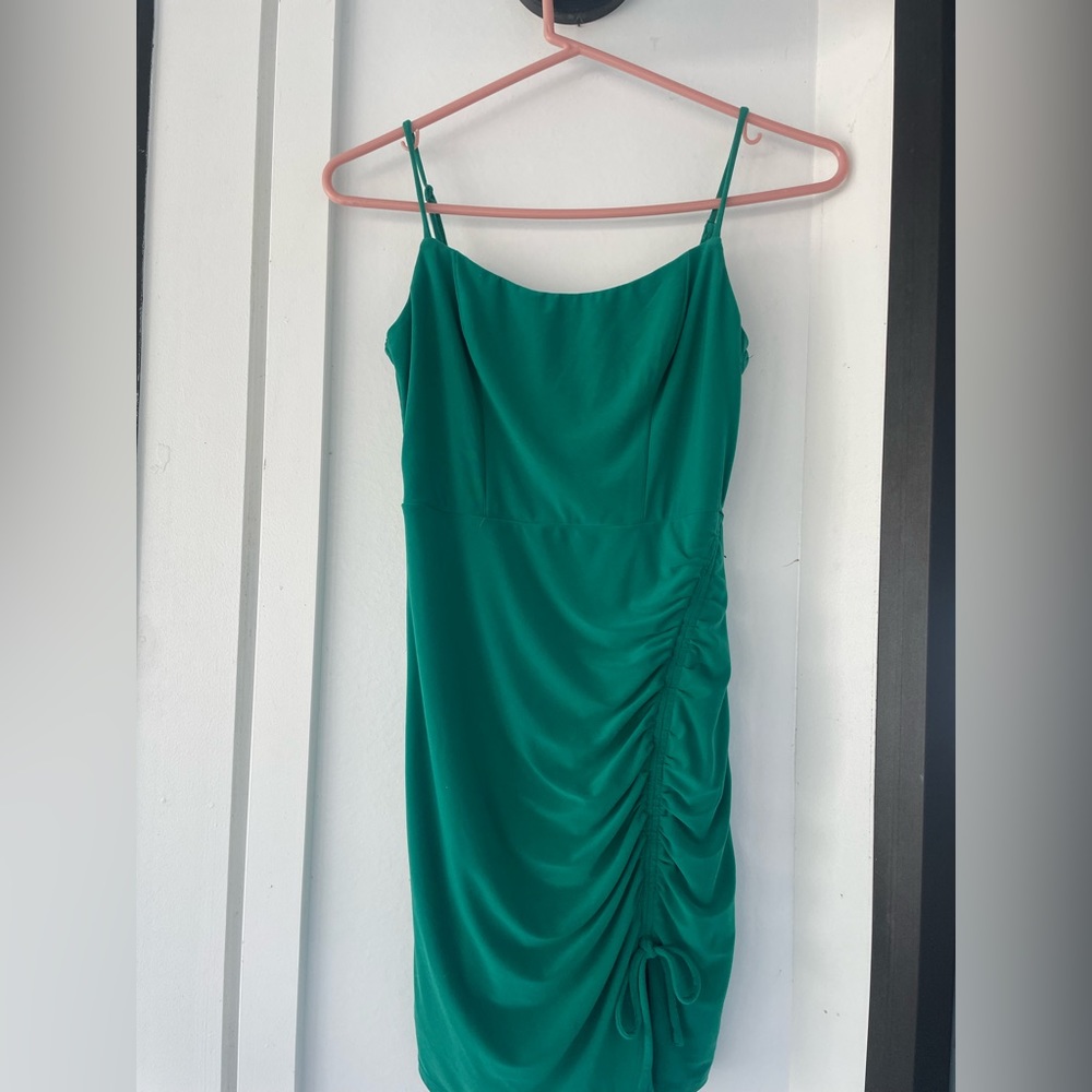 Green cocktail dress
